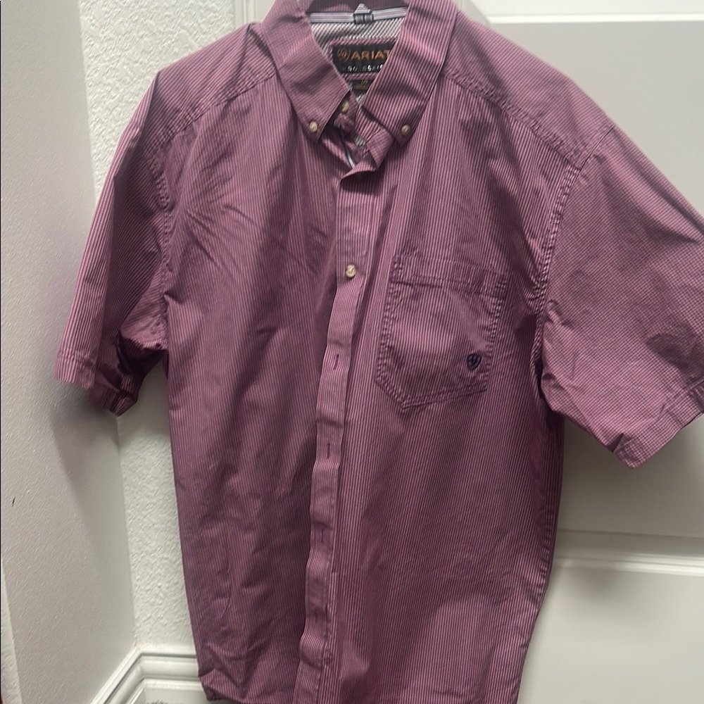 Ariat Men's Purple Short Sleeve Shirt